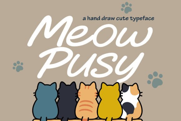 Meow Pusy: A Purrfect Handwritten Font for Playful Design