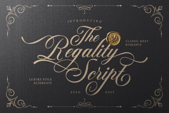Regality: A Script Font for Timeless Elegance