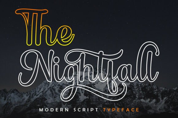 The Nightfall Outline: A Vintage Script for Modern Brands